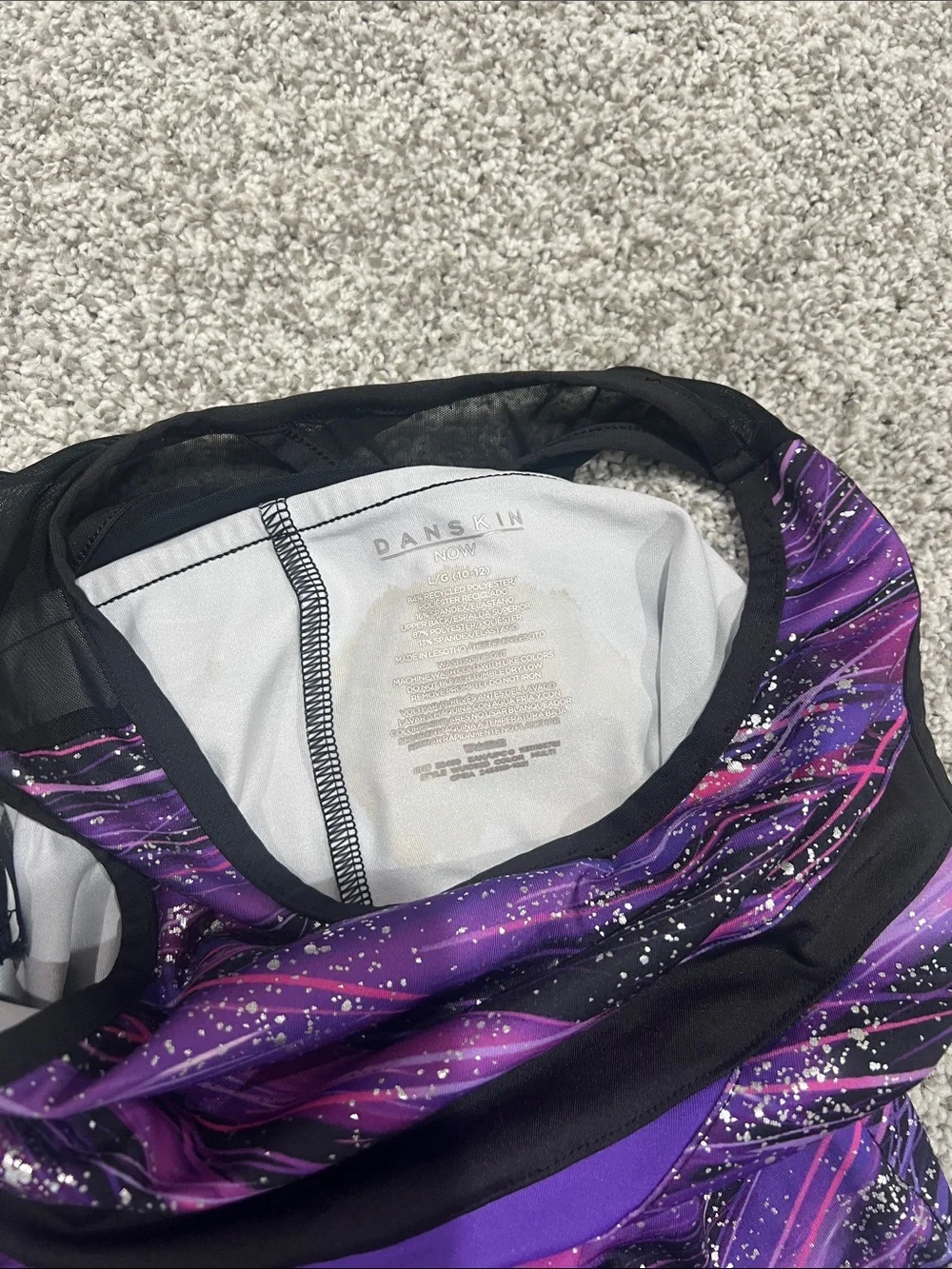 Danskin Purple and Black Girls' Athletic One-Piece